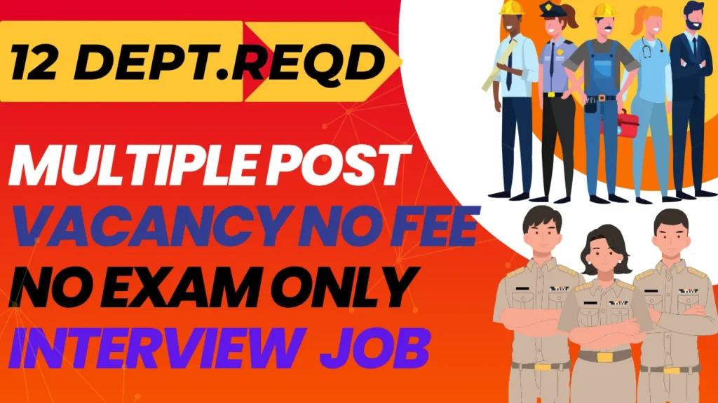 top 12 new udpate of today no fee no exam job only interview