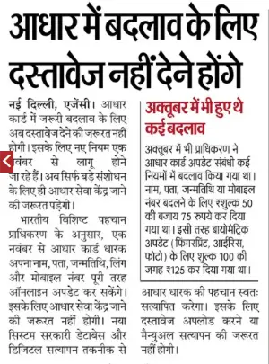 Adhar Correction Online New Update