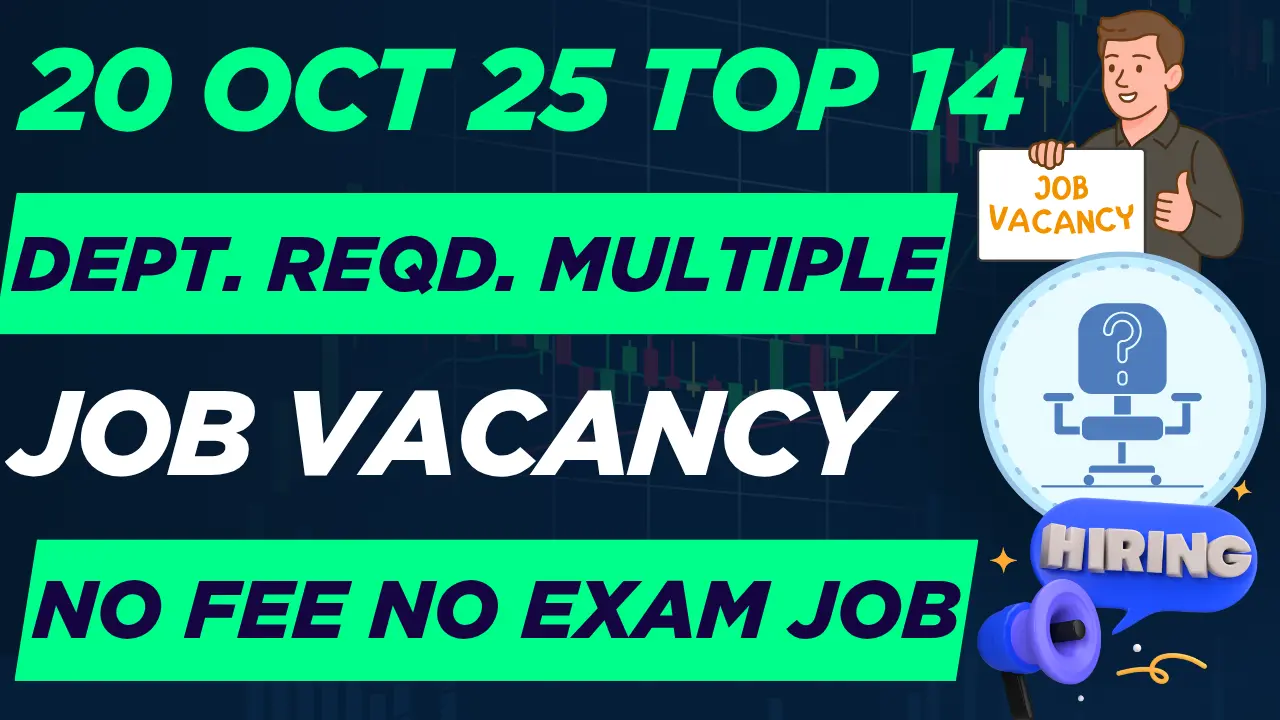 16 Most Important New Govt. Job Vacancy of Today | 20 October 25 Top 16 ...
