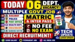 आज की टॉप 06 सरकारी नौकरी 2026 | Today 06 Govt Job Vacancy | आज की सरकारी नौकरी 2026 | Latest Govt Job Vacancy Today
